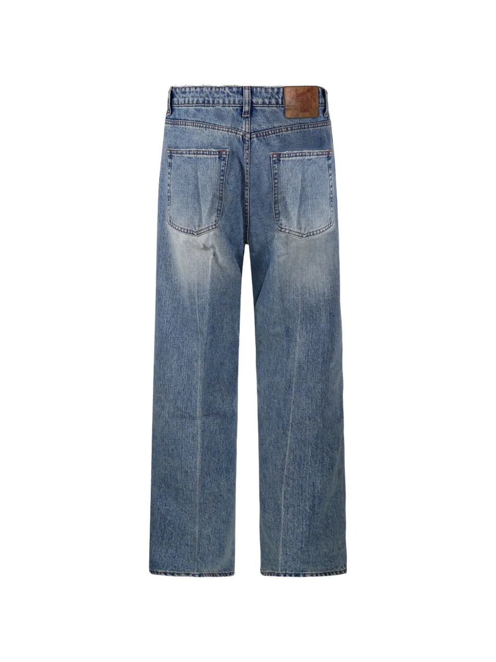 COOR Straight jeans met vervaagd effect Blauw