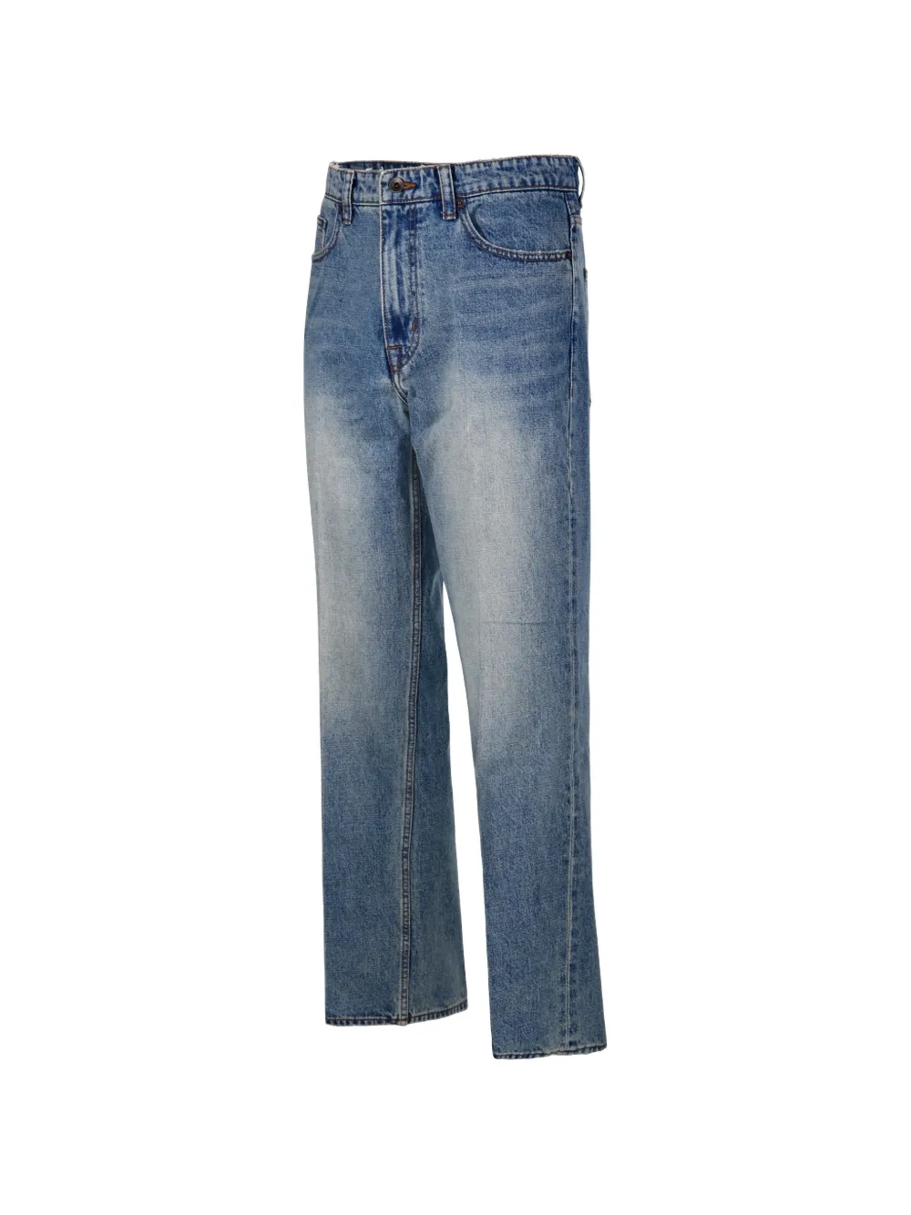 COOR Straight jeans met vervaagd effect Blauw
