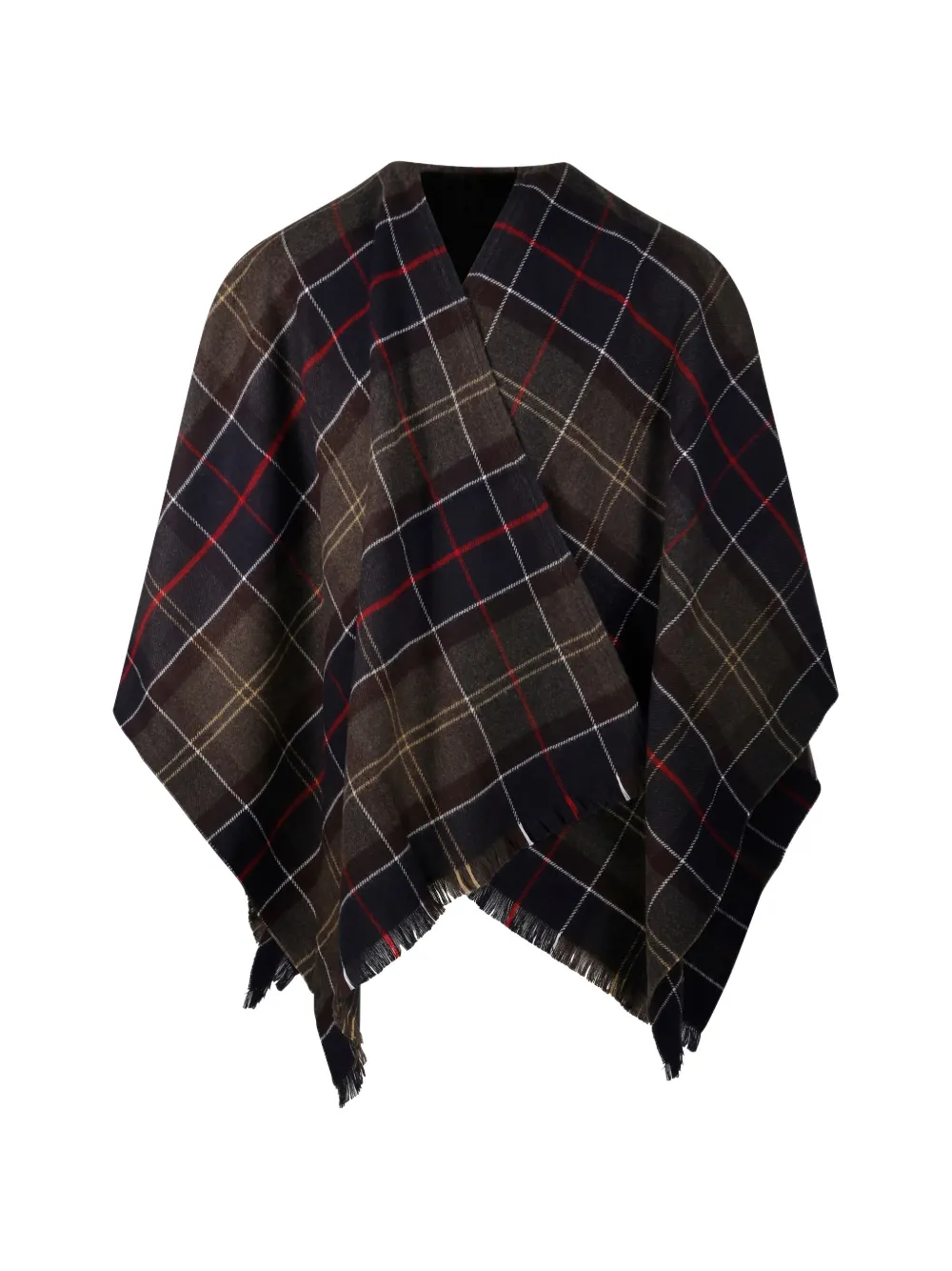 Barbour Classic Tartan fringed cape - Marron Barbour Classic Tartan fringed cape - Marron