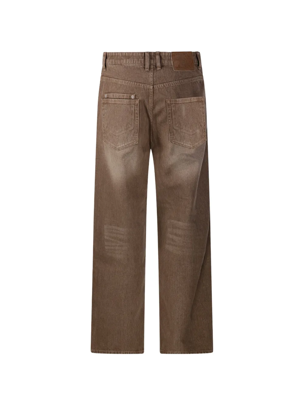 COOR Ribfluwelen jeans met wassing Bruin