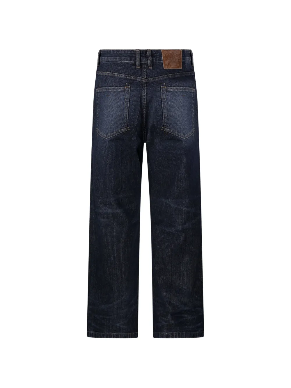 COOR Ribfluwelen jeans met verwassen effect Blauw