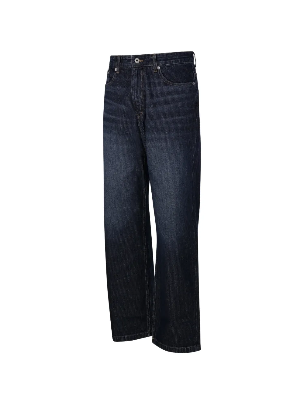 COOR Ribfluwelen jeans met verwassen effect Blauw