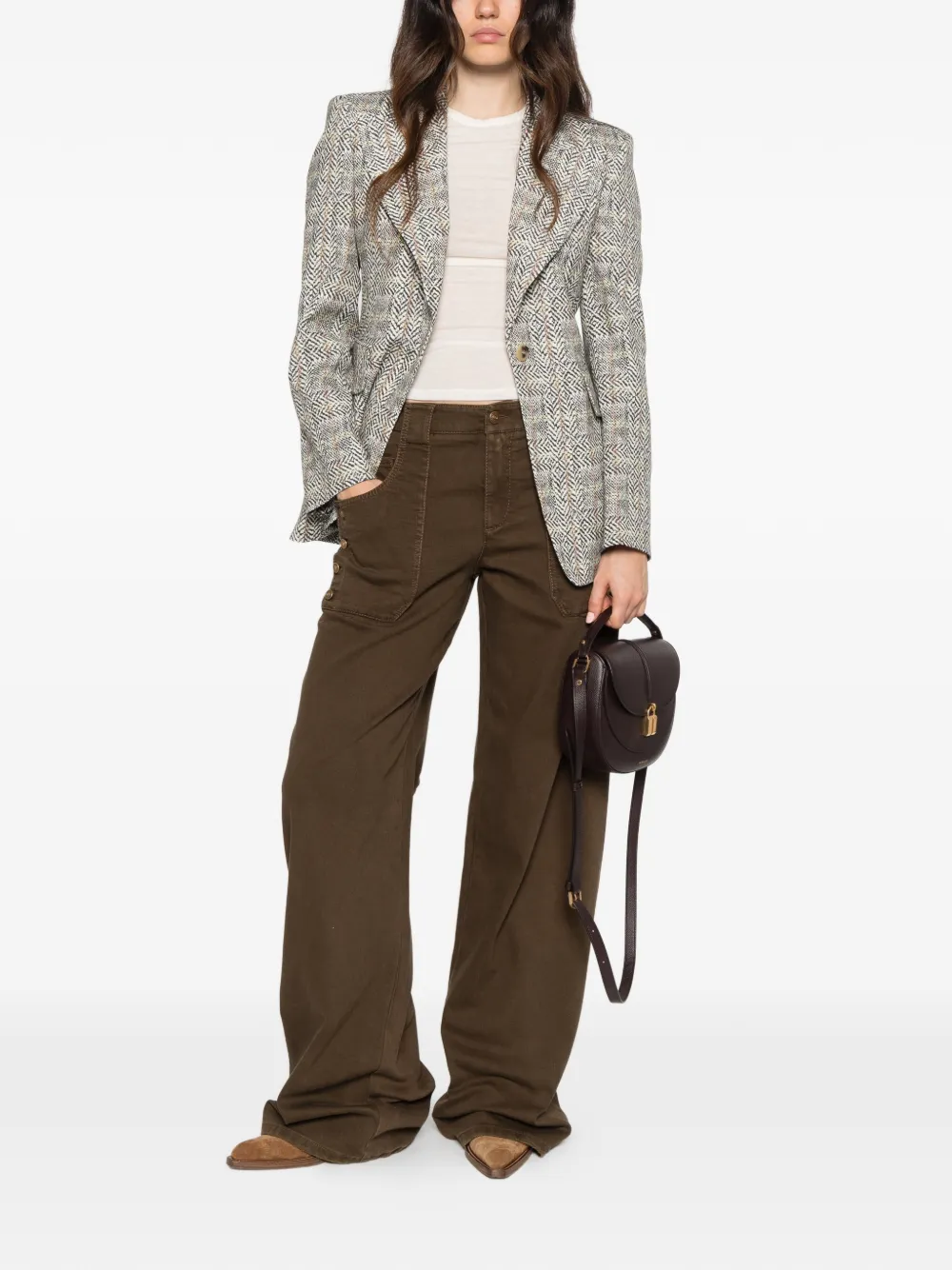 Ermanno Scervino check-pattern blazer Grijs