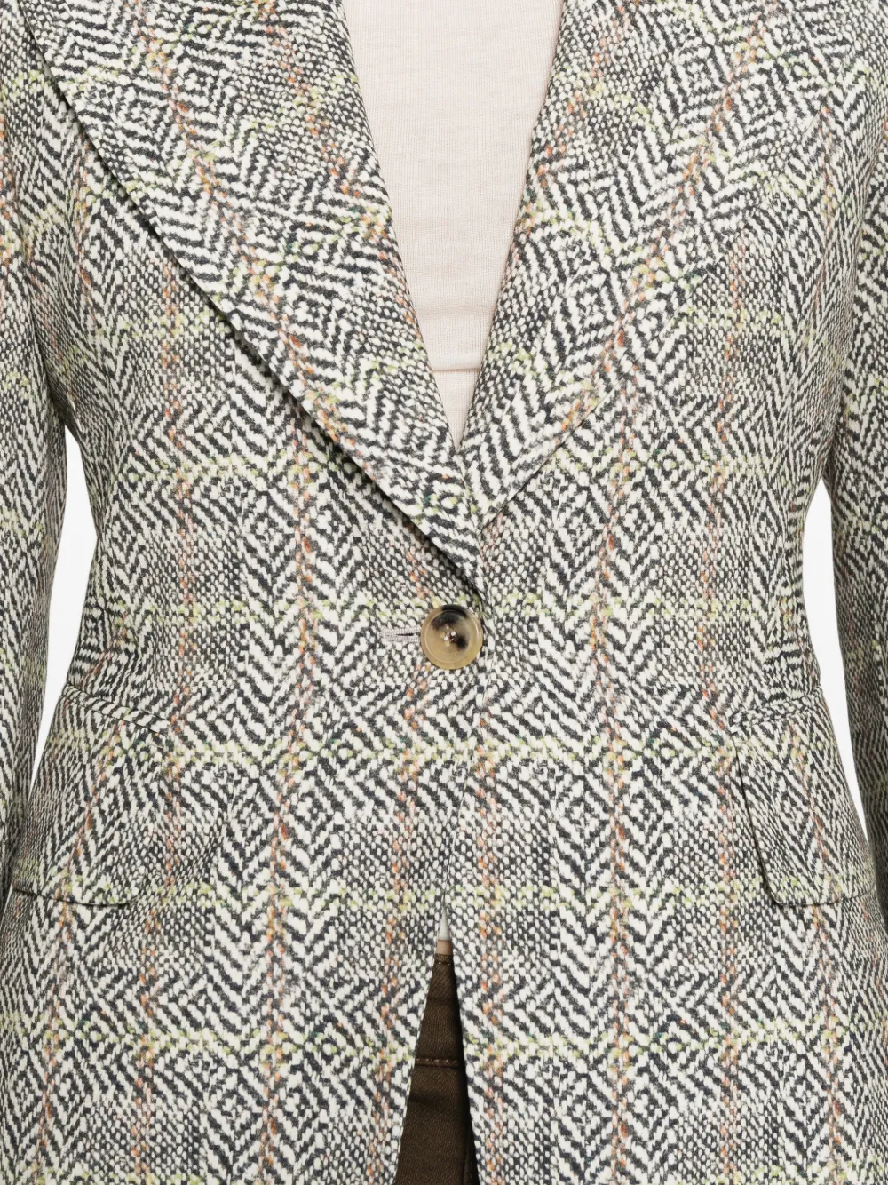 Ermanno Scervino check-pattern blazer Grijs