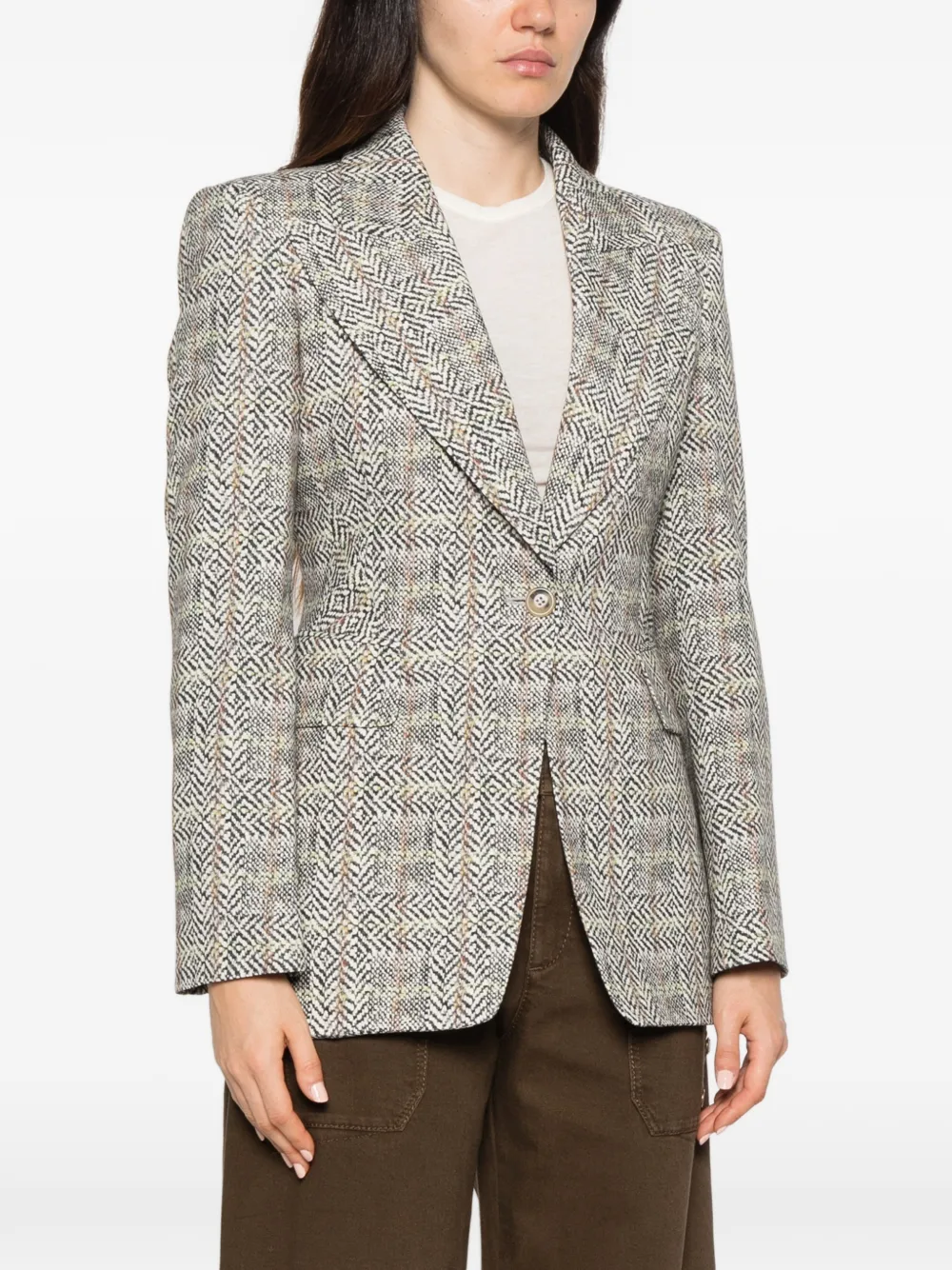 Ermanno Scervino check-pattern blazer Grijs