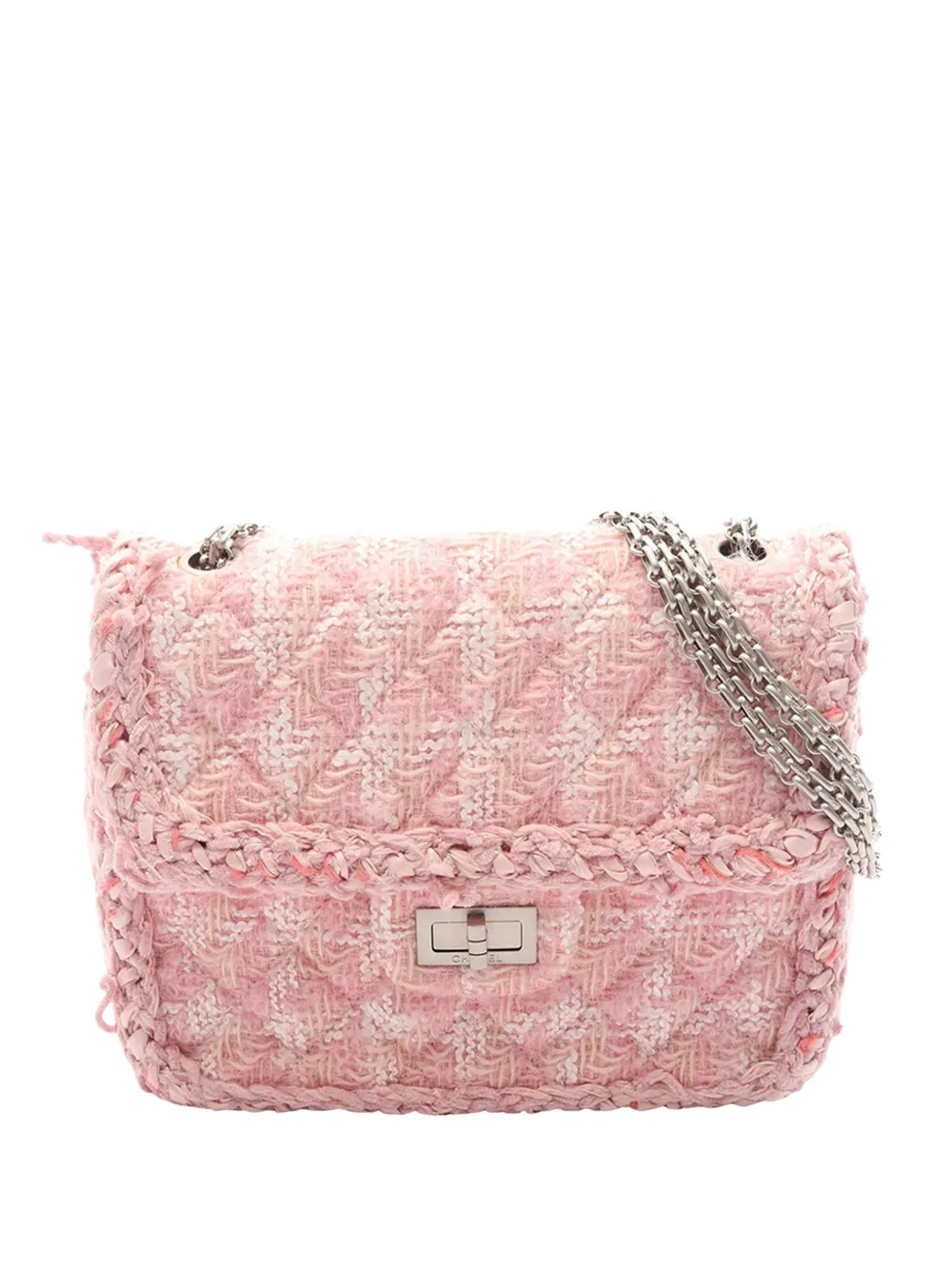CHANEL Pre-Owned 2014-2015 Mini Tweed 2.55 Flap crossbody bag - Rosa