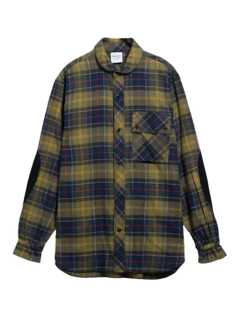 Barbour tartan elbow-patch shirt