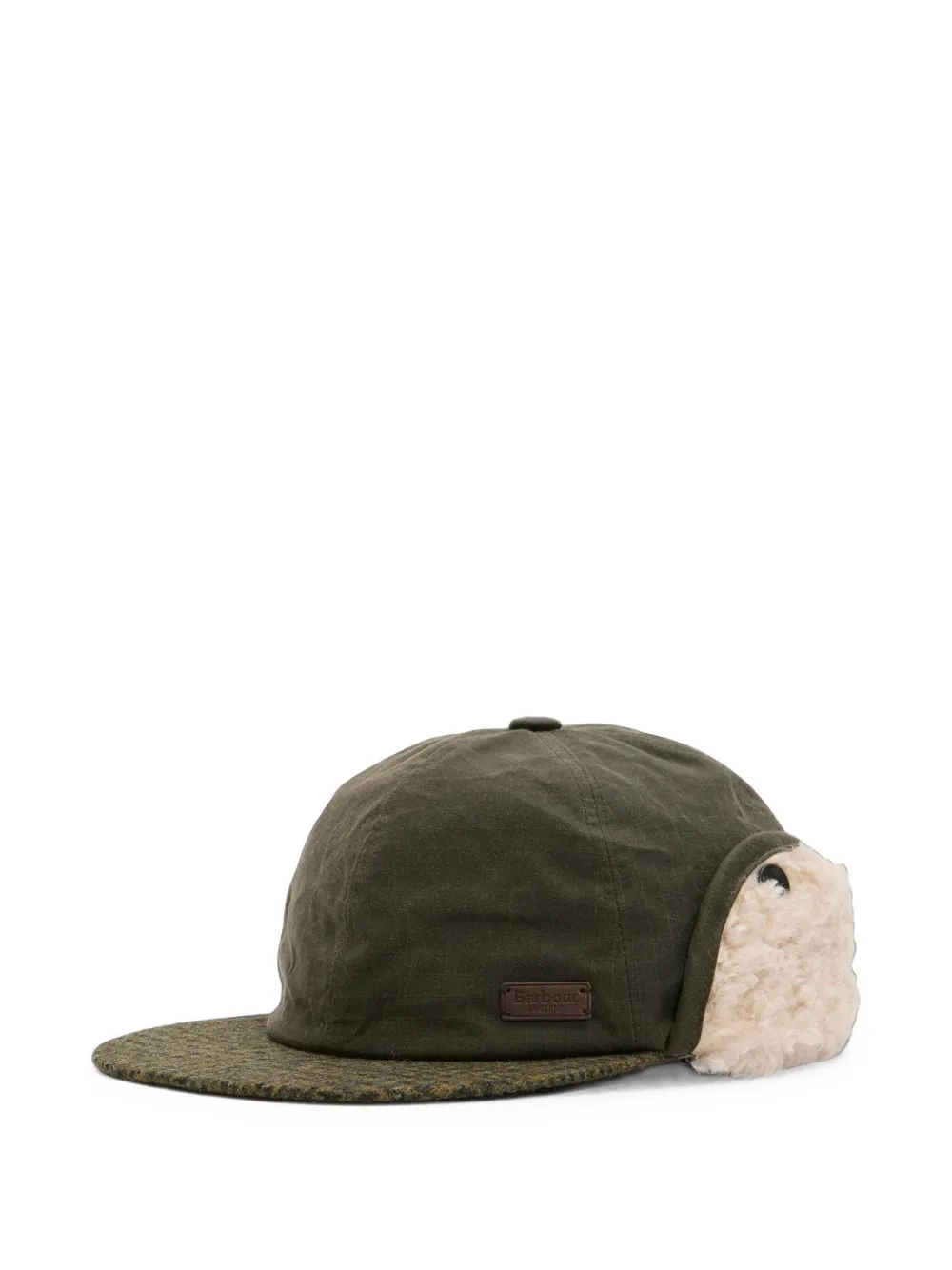 Barbour check-pattern ear-flap cap | Green | Image 1
