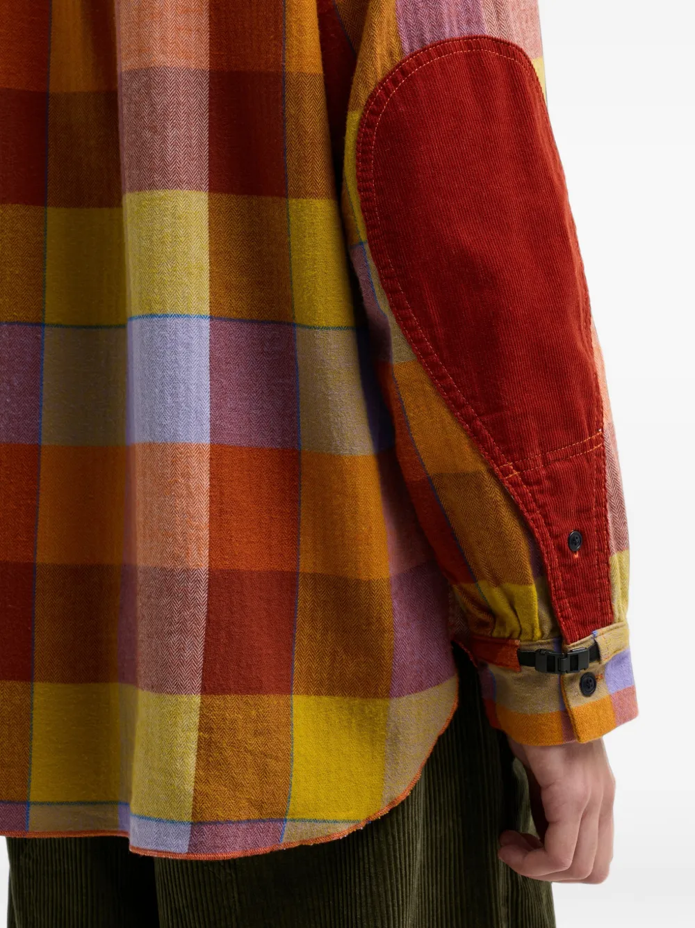 Barbour x Norbit geruit overhemd met elleboog-patch Oranje