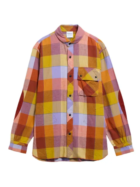Barbour x Norbit checked elbow-patch shirt