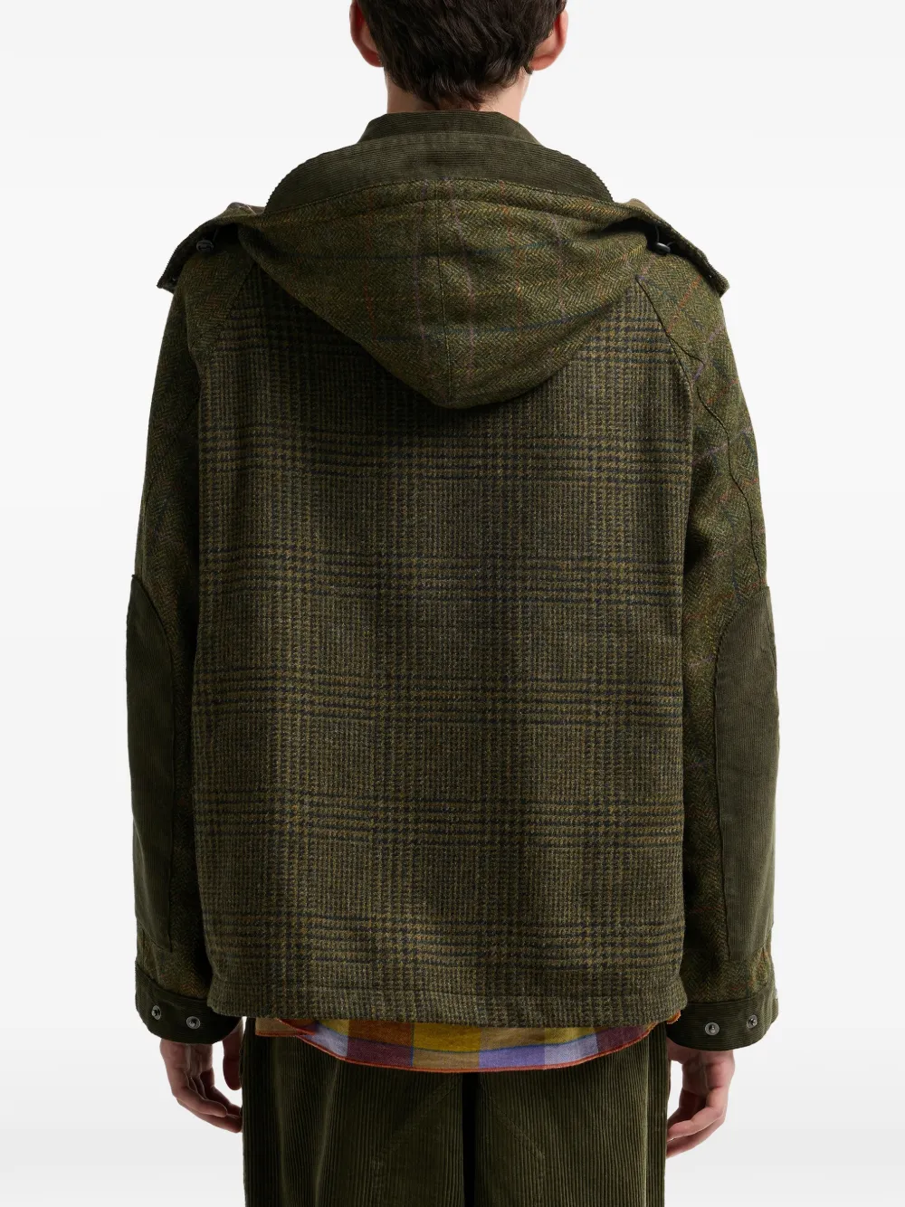 Barbour x Norbit check-pattern hooded jacket Groen