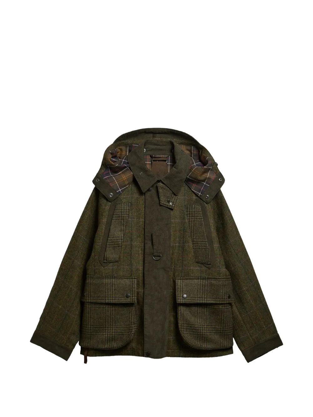 Barbour X Norbit check-pattern wool jacket | verde | Image 1
