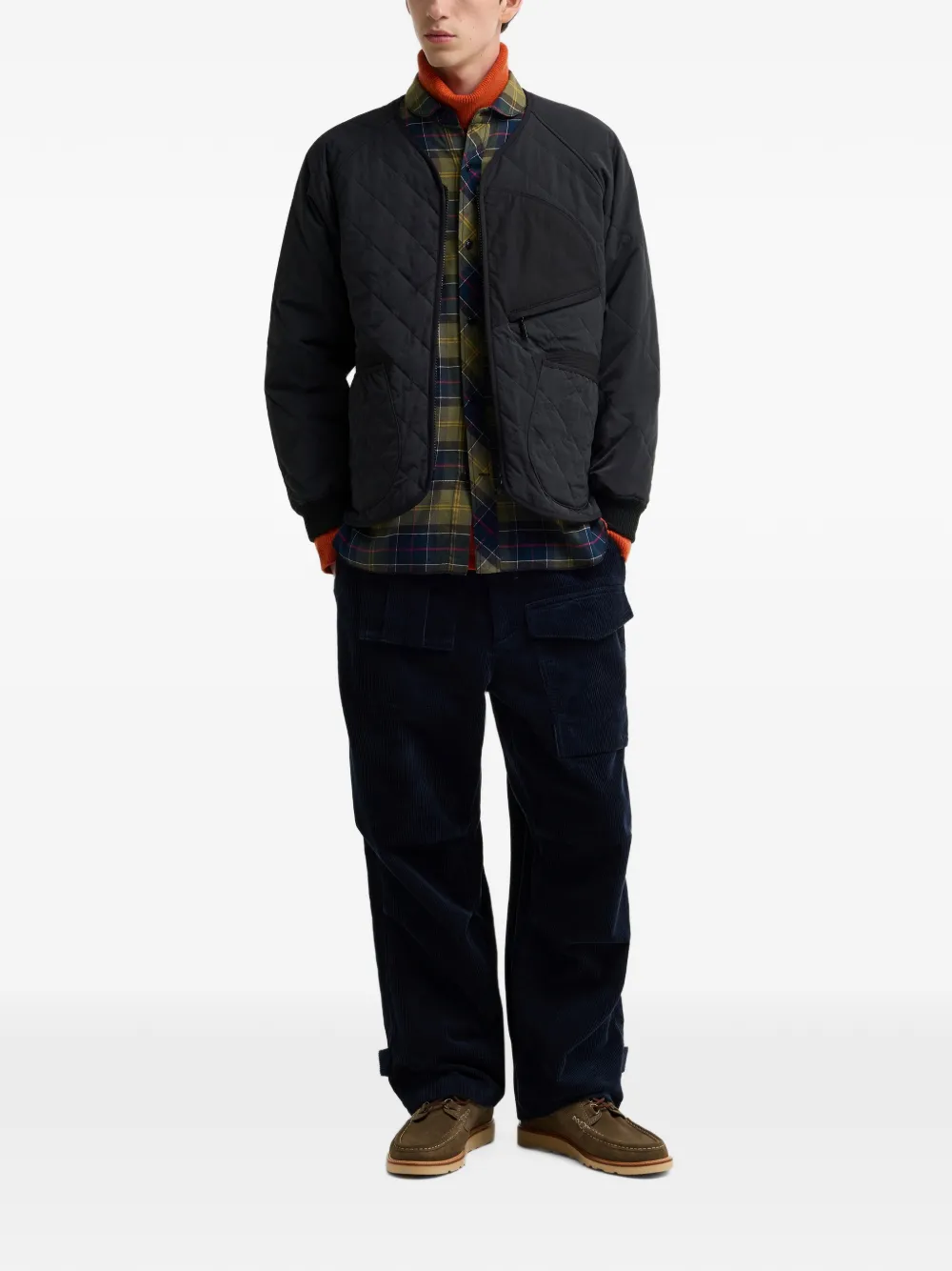 Barbour x Norbit gewatteerd jack met vlakken Zwart