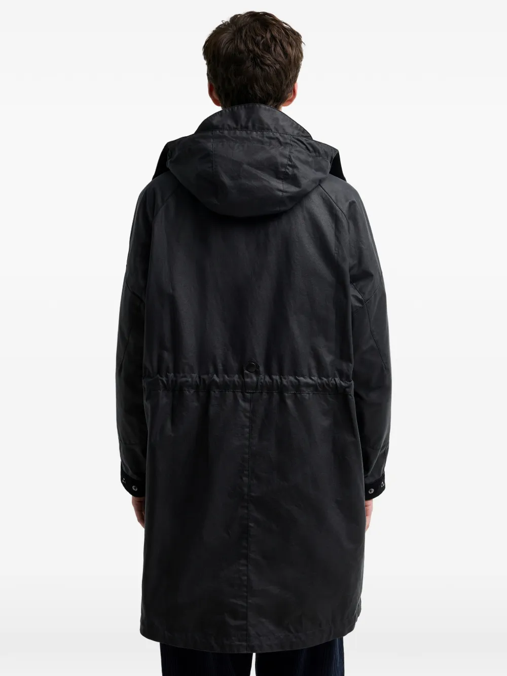 Barbour Jas van gewaxt katoen met capuchon Zwart