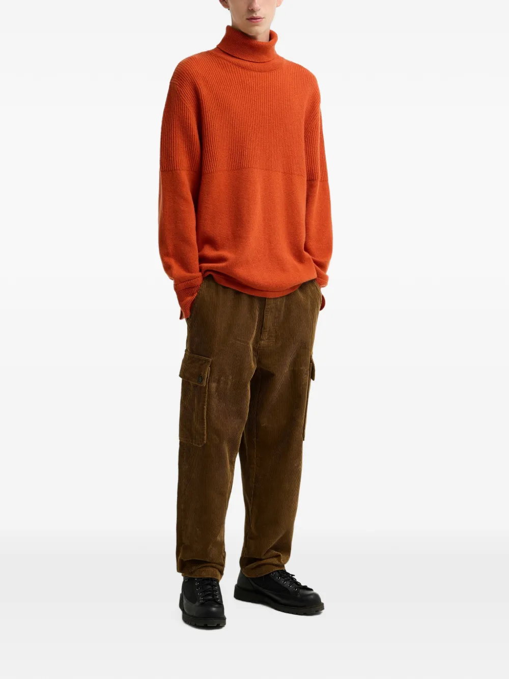 Barbour Ribgebreide coltrui Oranje