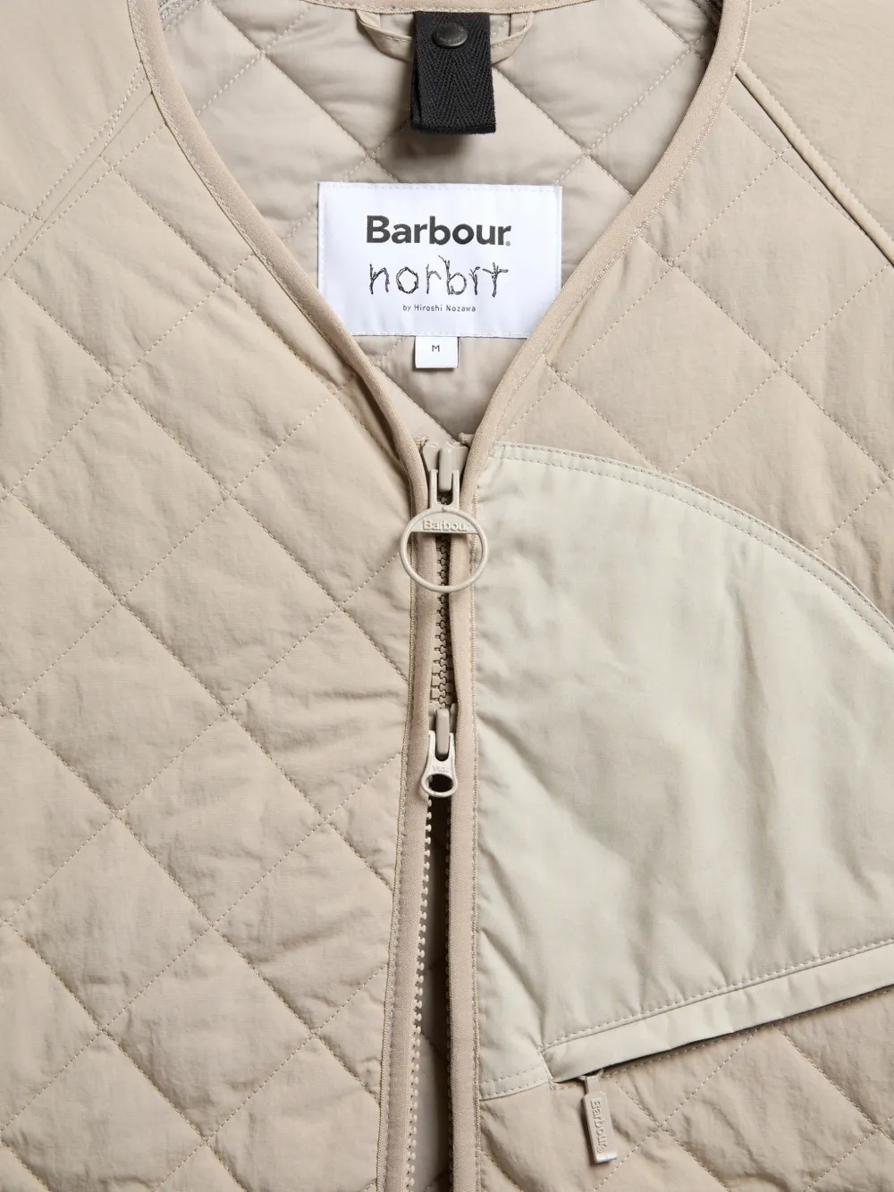 Barbour Gewatteerd jack met rits Beige