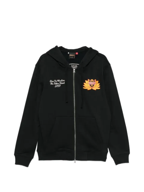 Deus Ex Machina logo-embroidered zip-up hoodie