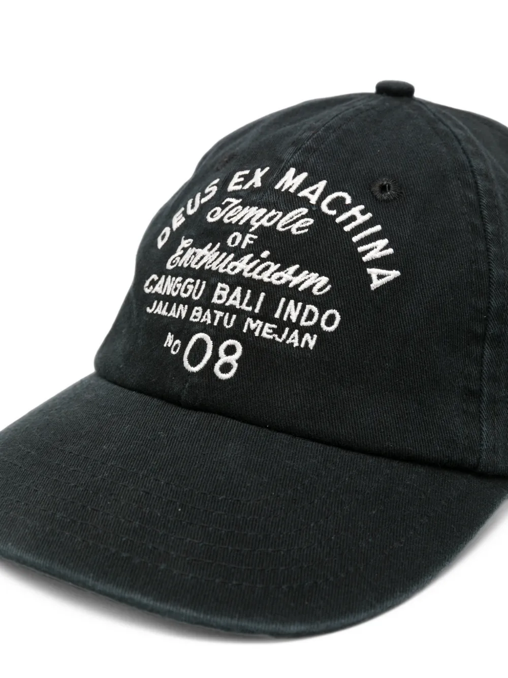 Deus Ex Machina Honkbalpet met geborduurd logo Zwart
