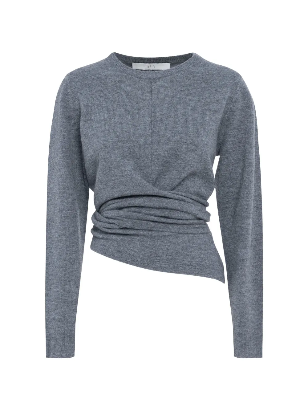 Tela asymmetric-hem wrap sweater - Gris Tela asymmetric-hem wrap sweater - Gris
