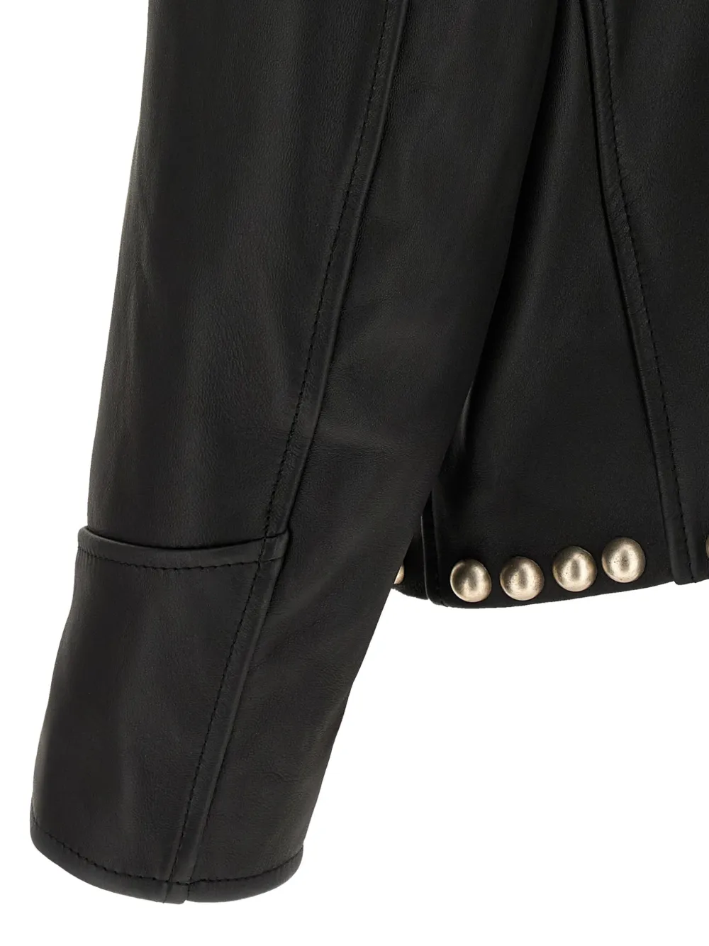 RIDER STUD-EMBELLISHED LEATHER JACKET
