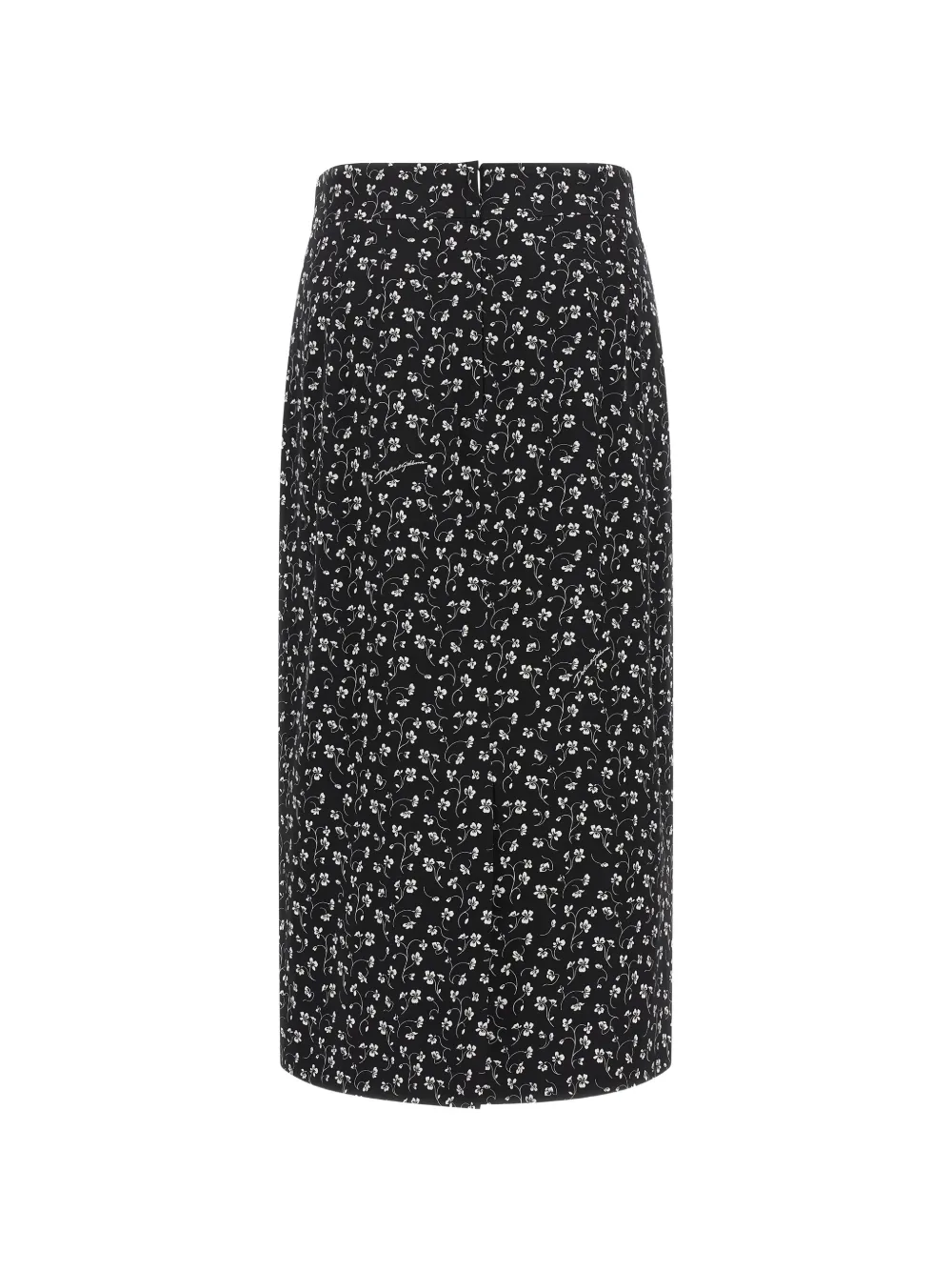 Dolce & Gabbana floral-print midi pencil skirt Zwart