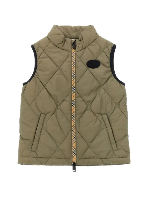 Burberry Kids Cheswick diamond-quilted vest