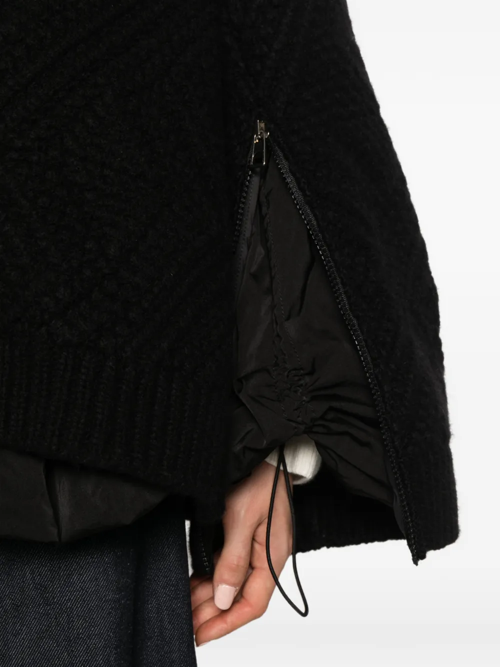 Ermanno Scervino cable-knit hooded jacket Zwart