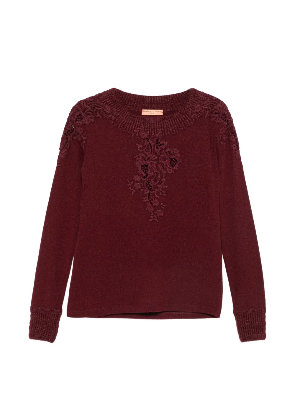 Ermanno Scervino lace-embellished sweater - Rot