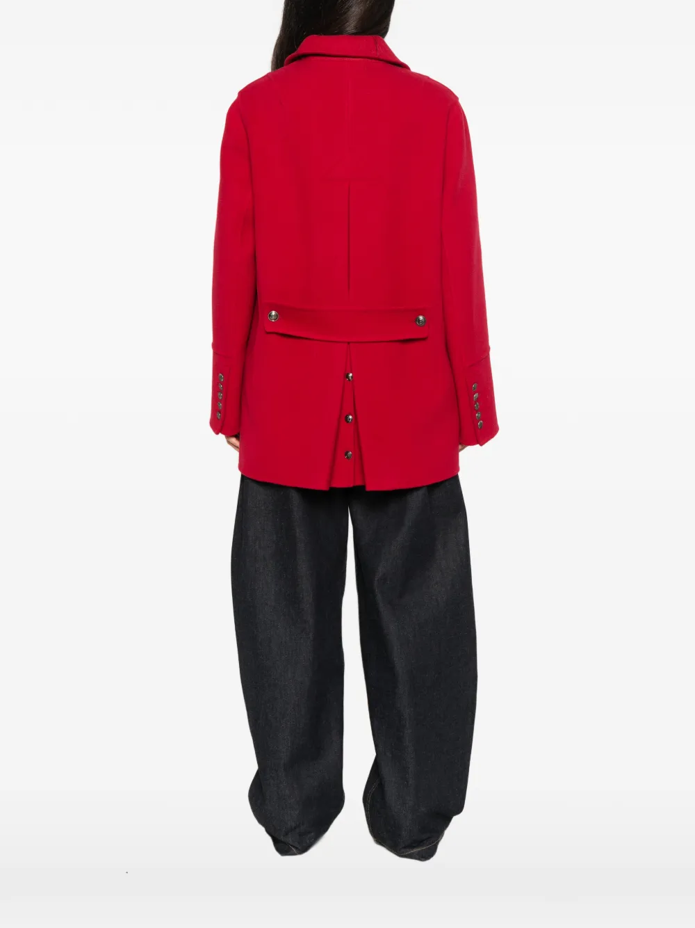 Ermanno Scervino double-breasted wool coat Rood