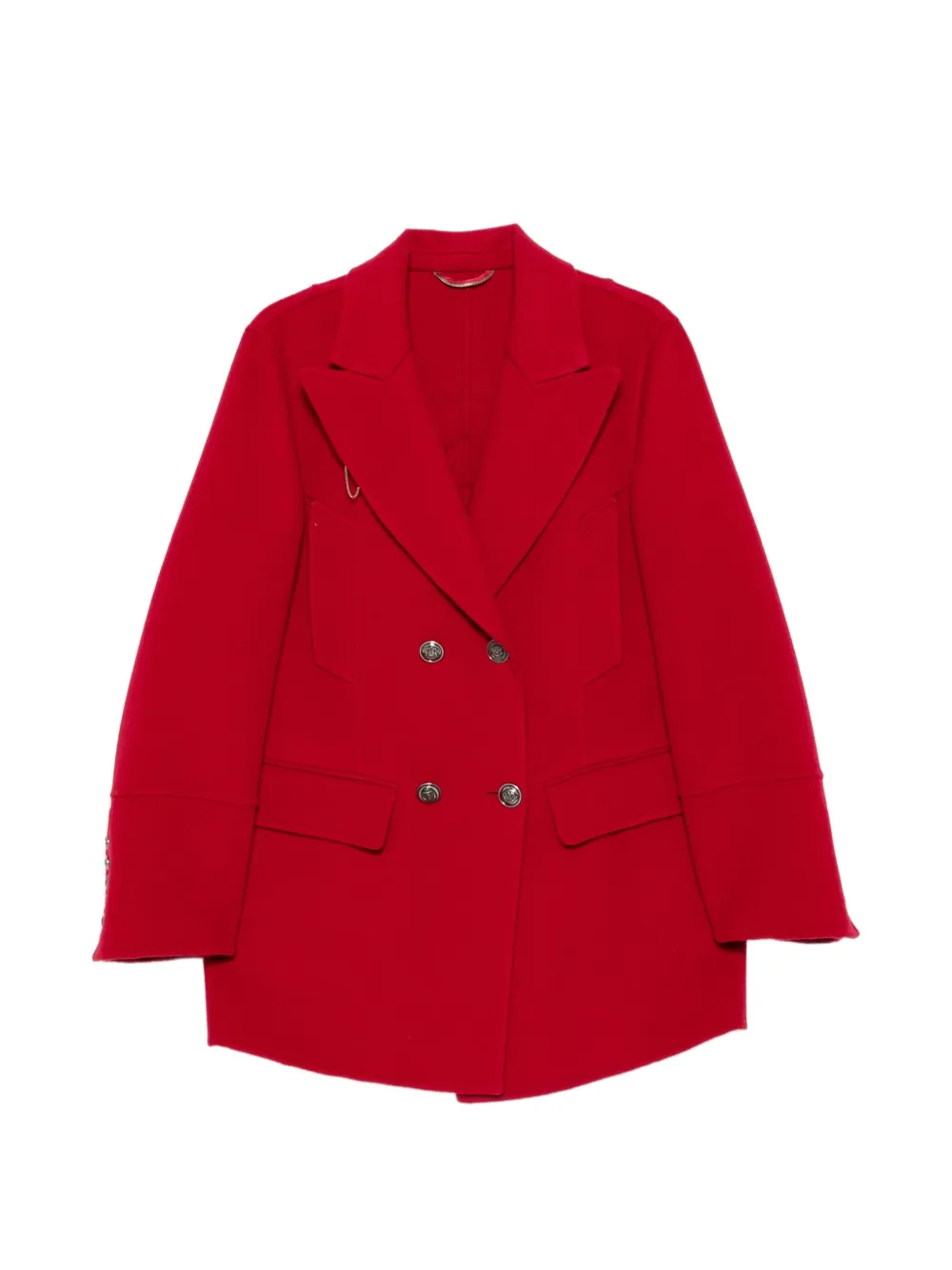 Ermanno Scervino double-breasted wool coat - Rot