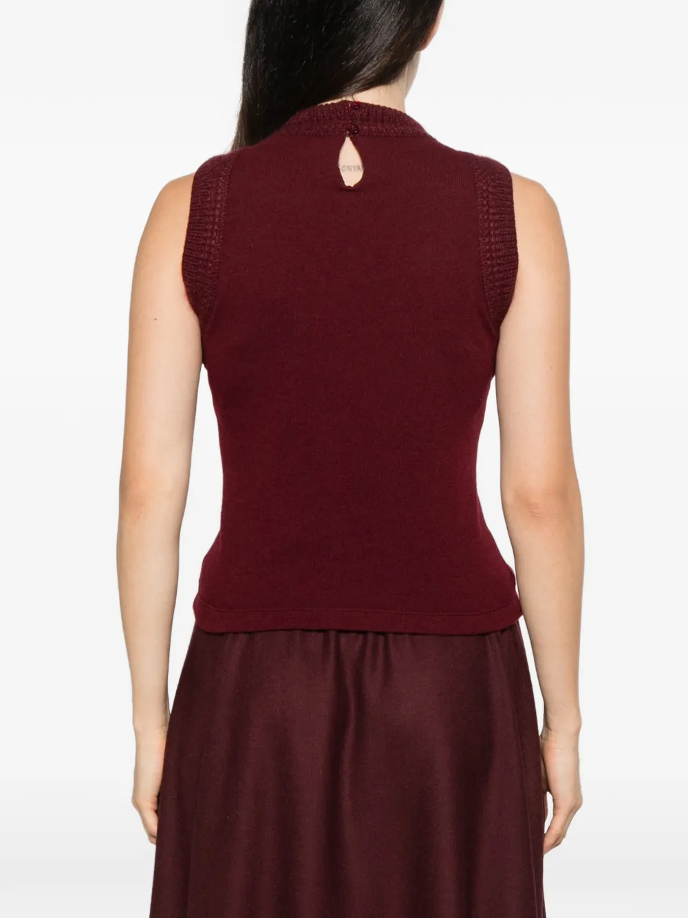 Ermanno Scervino lace-embellished sleeveless top Rood