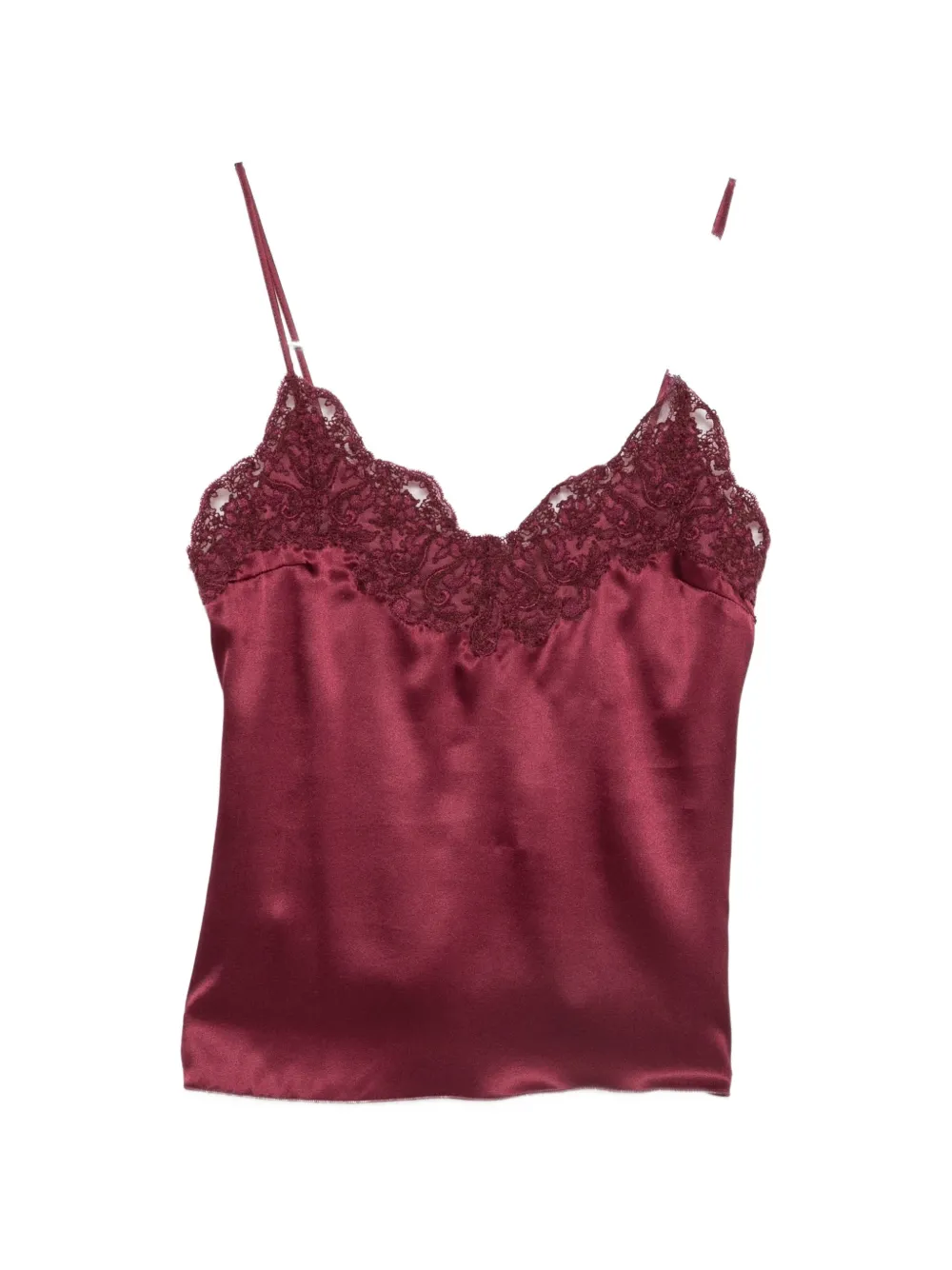 Ermanno Scervino lace-trim camisole top - Rot