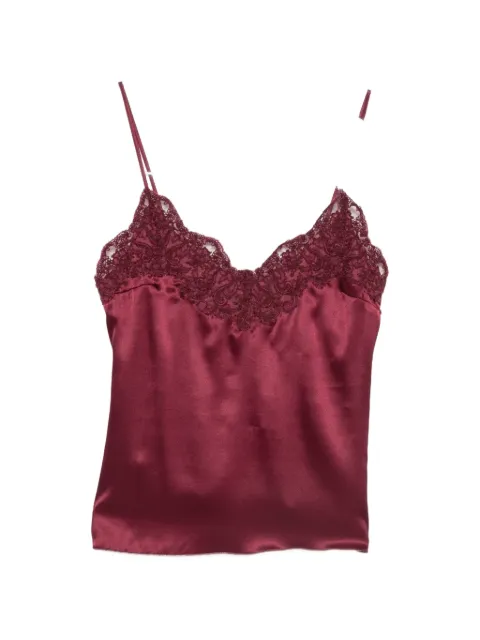 Ermanno Scervino top tipo camisola con ribete de encaje