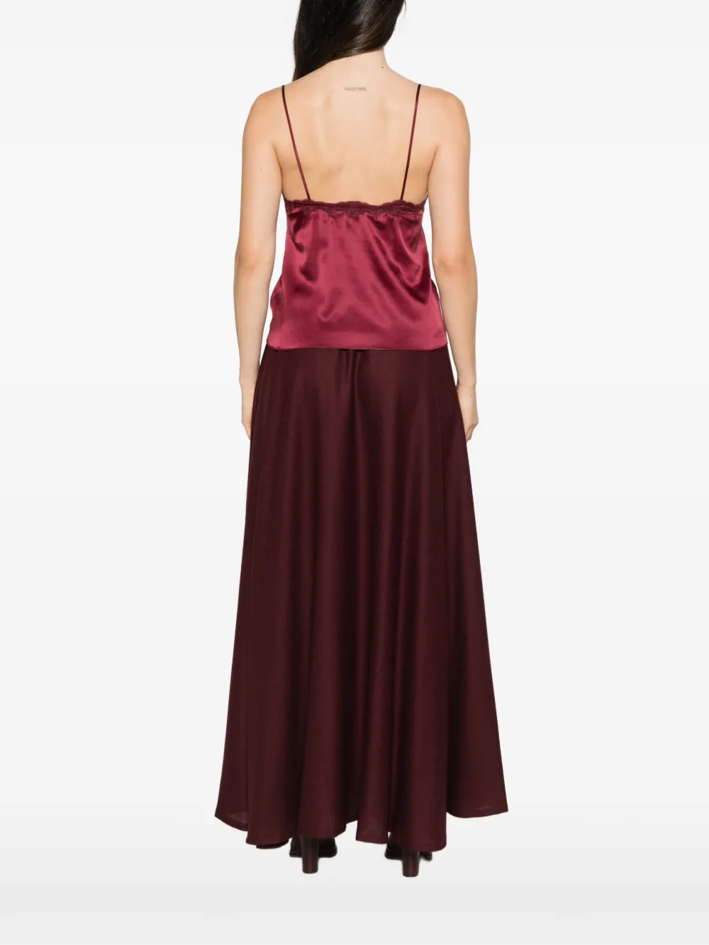 Ermanno Scervino lace-trim camisole top Rood