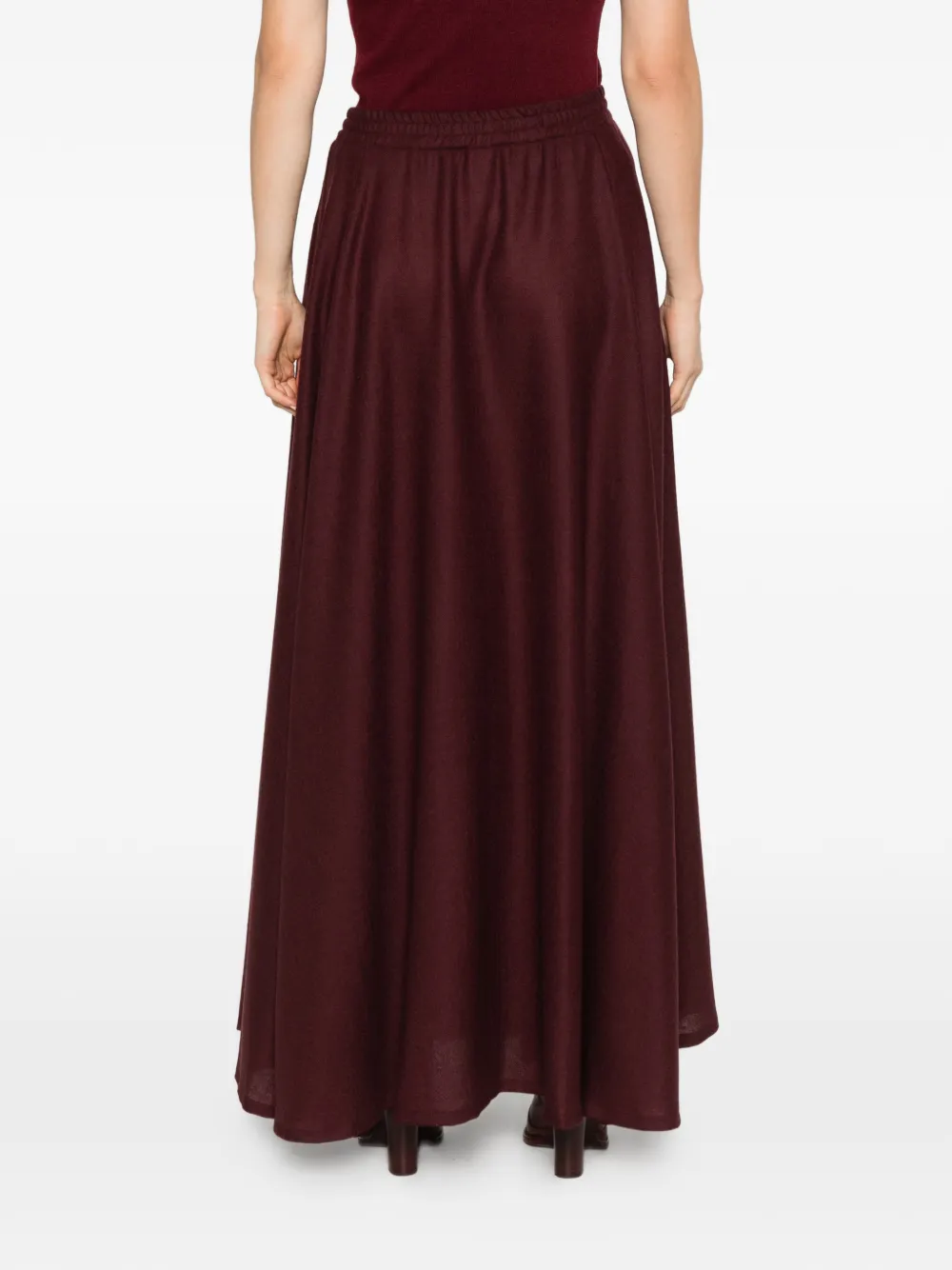 Ermanno Scervino side-slit flared maxi skirt Rood
