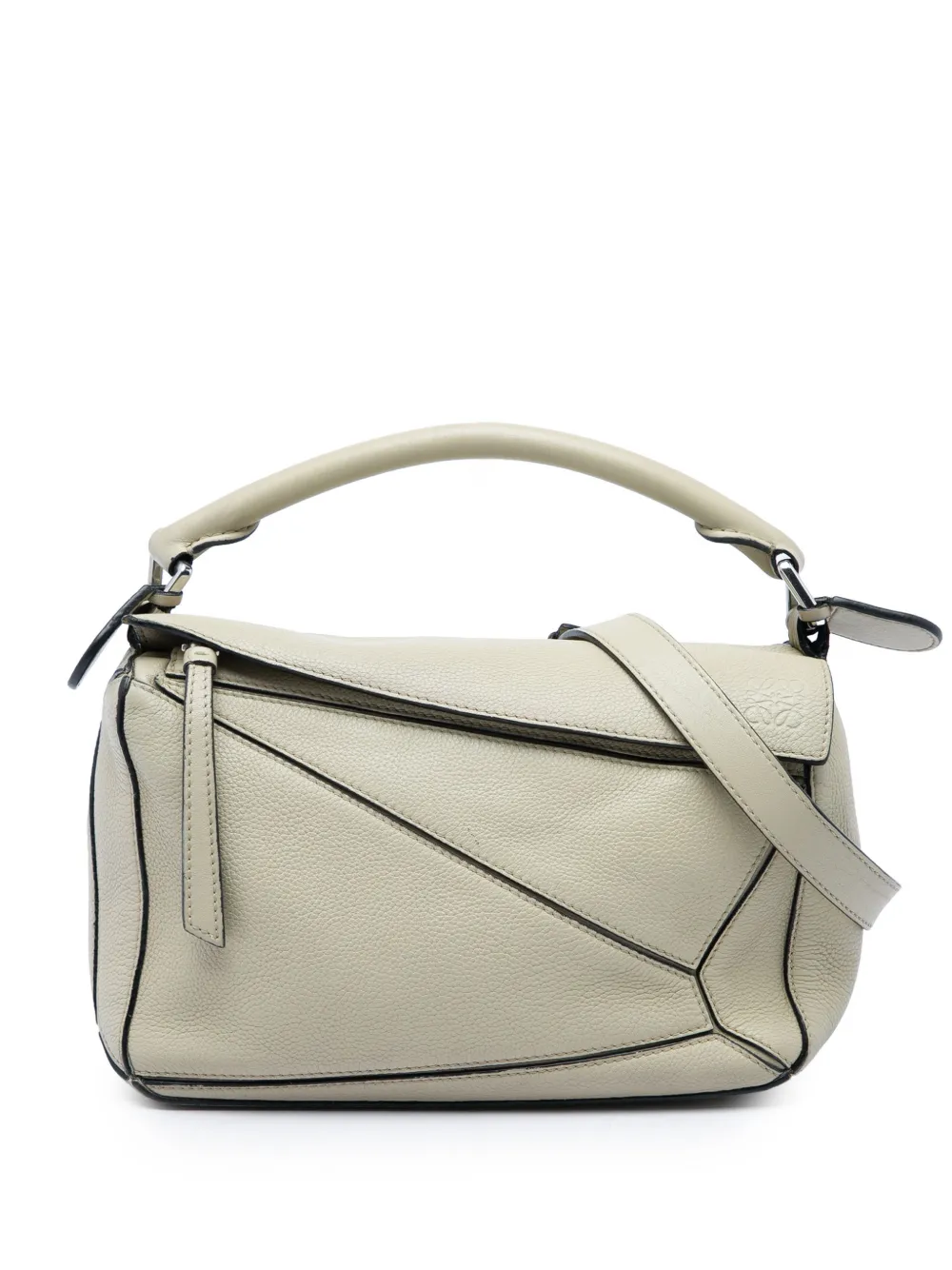 Loewe Pre-Owned 2019 Small Calfskin Puzzle satchel - Braun