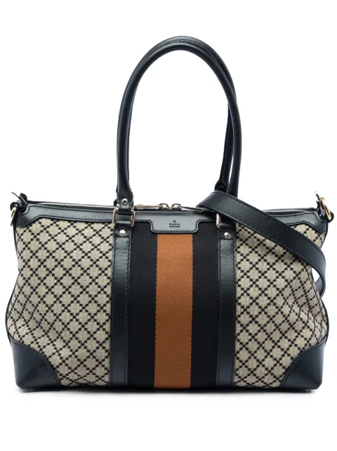 Gucci Pre-Owned 2016-2026 Diamante Canvas Web satchel