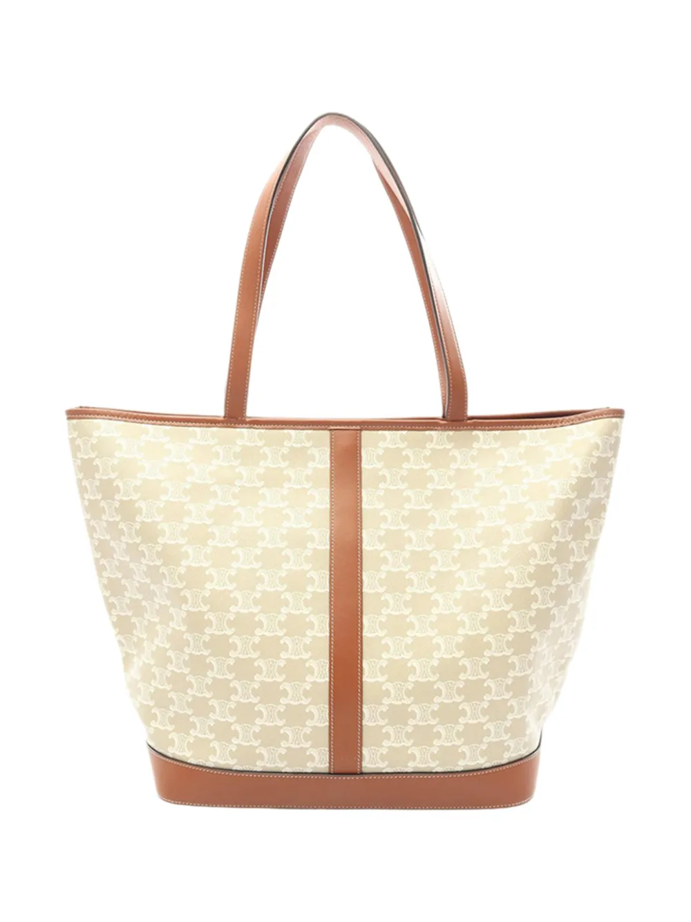 Celine Pre-Owned 2015-2026 Medium Coated Canvas Triomphe Cabas tote bag - Nude