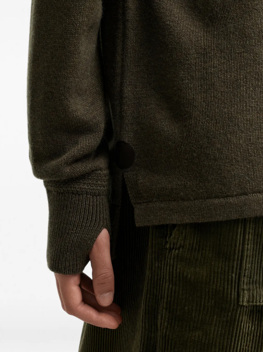 Barbour Geribbelde coltrui Groen