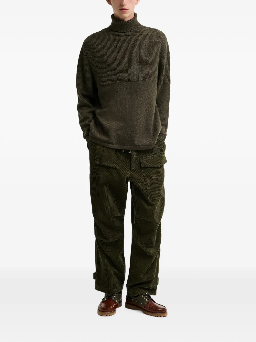 Barbour Geribbelde coltrui Groen