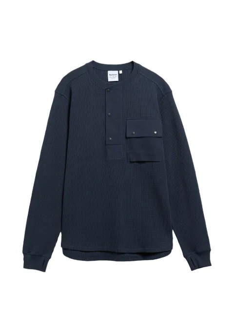 Barbour waffle-knit chest-pocket polo shirt