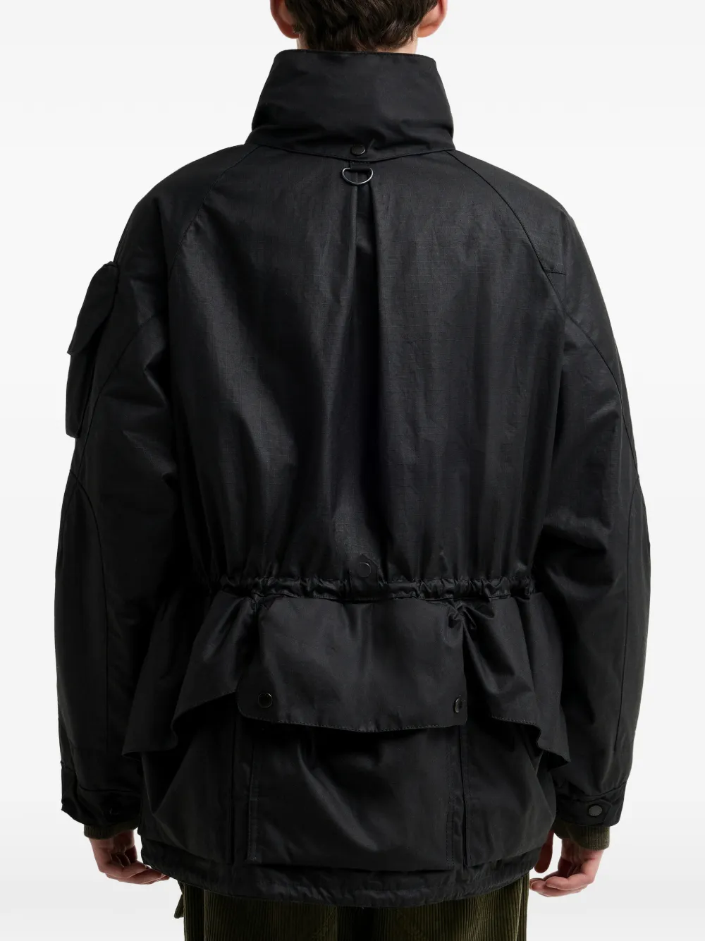 Barbour Gewaxt jack met meerdere zakken Zwart