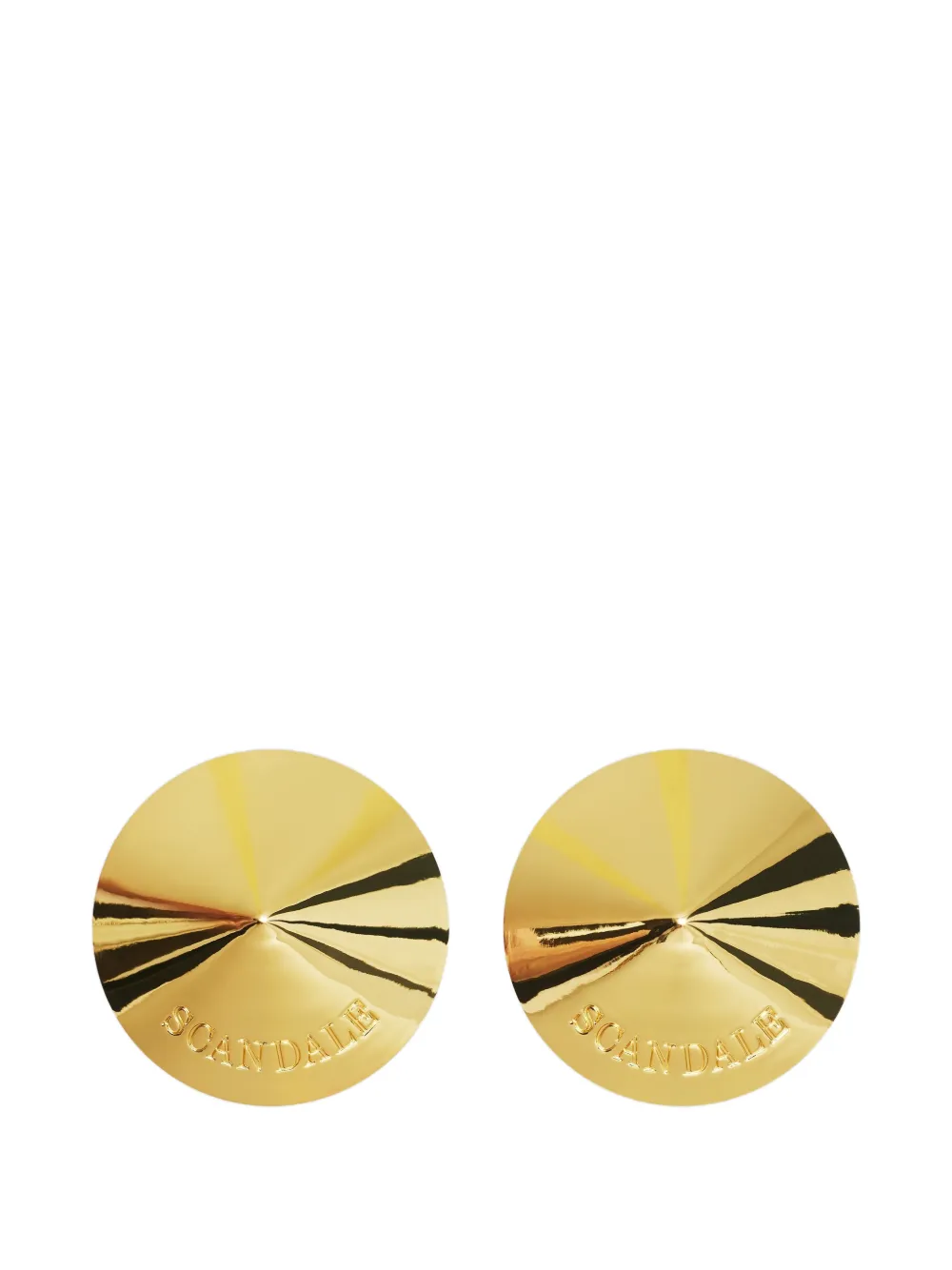 SCANDALE engraved metal nipple covers - Gold