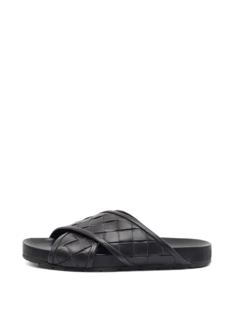 Bottega Veneta Pre-Owned 44 Intrecciato crisscross sandals