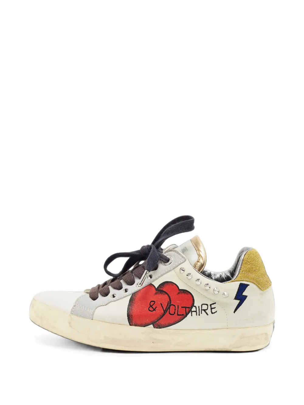 Zadig&Voltaire studded graphic-print sneakers - Blanc Zadig&Voltaire studded graphic-print sneakers - Blanc