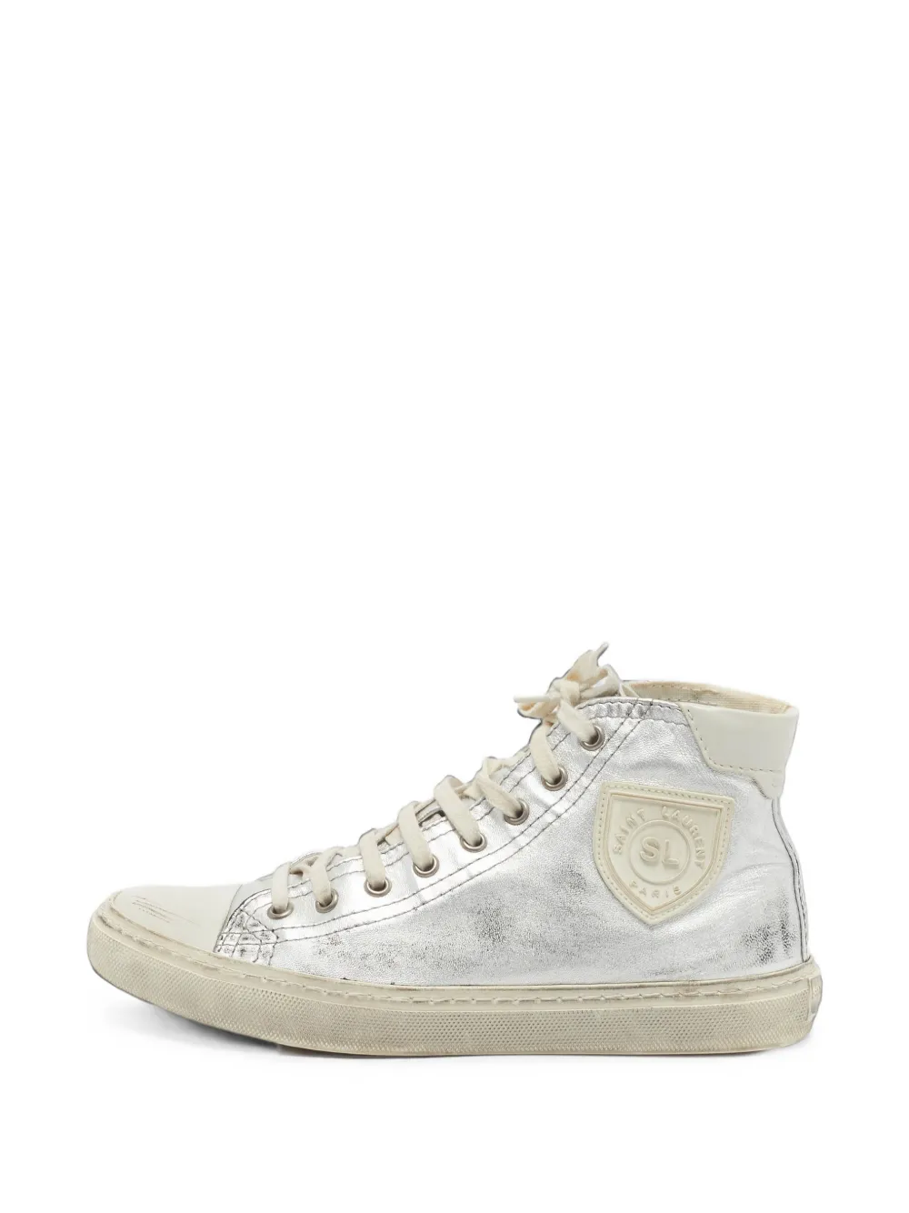 Saint Laurent Pre-Owned Bedford high-top sneakers - Argent Saint Laurent Pre-Owned Bedford high-top sneakers - Argent