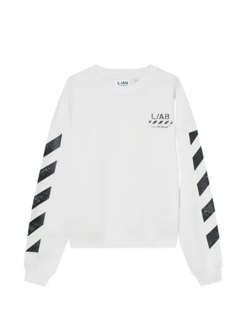 L/ab c/o Off-White x L/AB Diagonal motif logo-print sweater