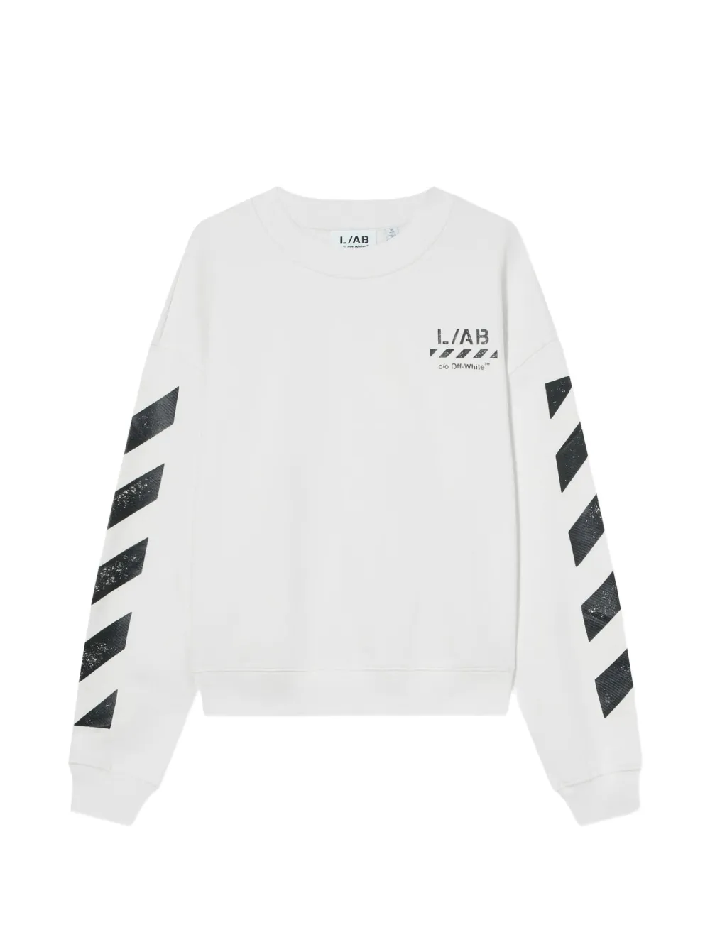 L/ab c/o Off-White x L/AB Diagonal motif logo-print sweater