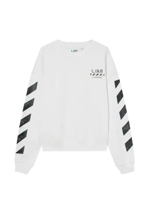 L/ab c/o Off-White x L/AB Diagonal motif logo-print sweater