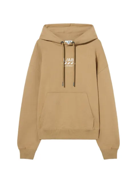 L/ab c/o Off-White Diagonal motif logo-print hoodie